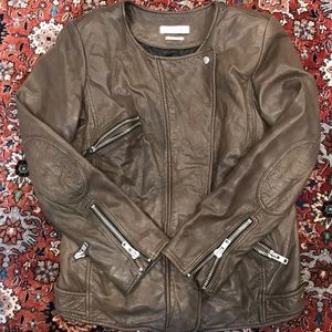 Isabel Marant Etoile brown leather jacket